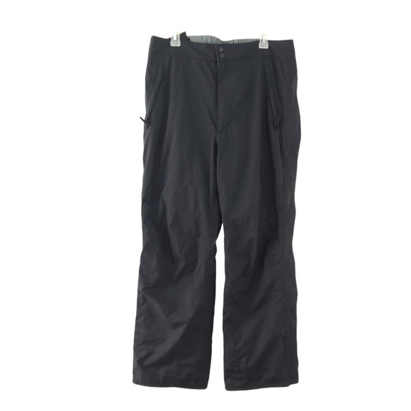 Mens Columbia Snow Pants Black Large Winter Snowboarding Skiing Pants Omnitech - Picture 1 of 7